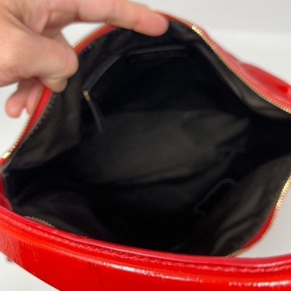 YSL Yves Saint Laurent Multy Large Hobo Bag Red Patent Leather - Picture 7 of 15